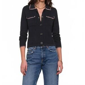 NEW HEARTLOOM kailyn collared cardigan in black